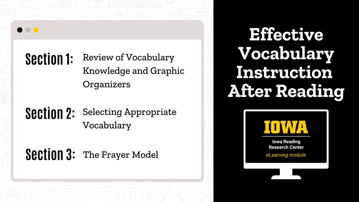 IAReading's tweet image. The Frayer Model of teaching vocabulary uses a graphic organizer, allowing students to study and break down the meaning of new words. Take our eLearning module to learn about effective vocab instruction, how to select vocab words from a text, and more: irrc.education.uiowa.edu/professional-s…