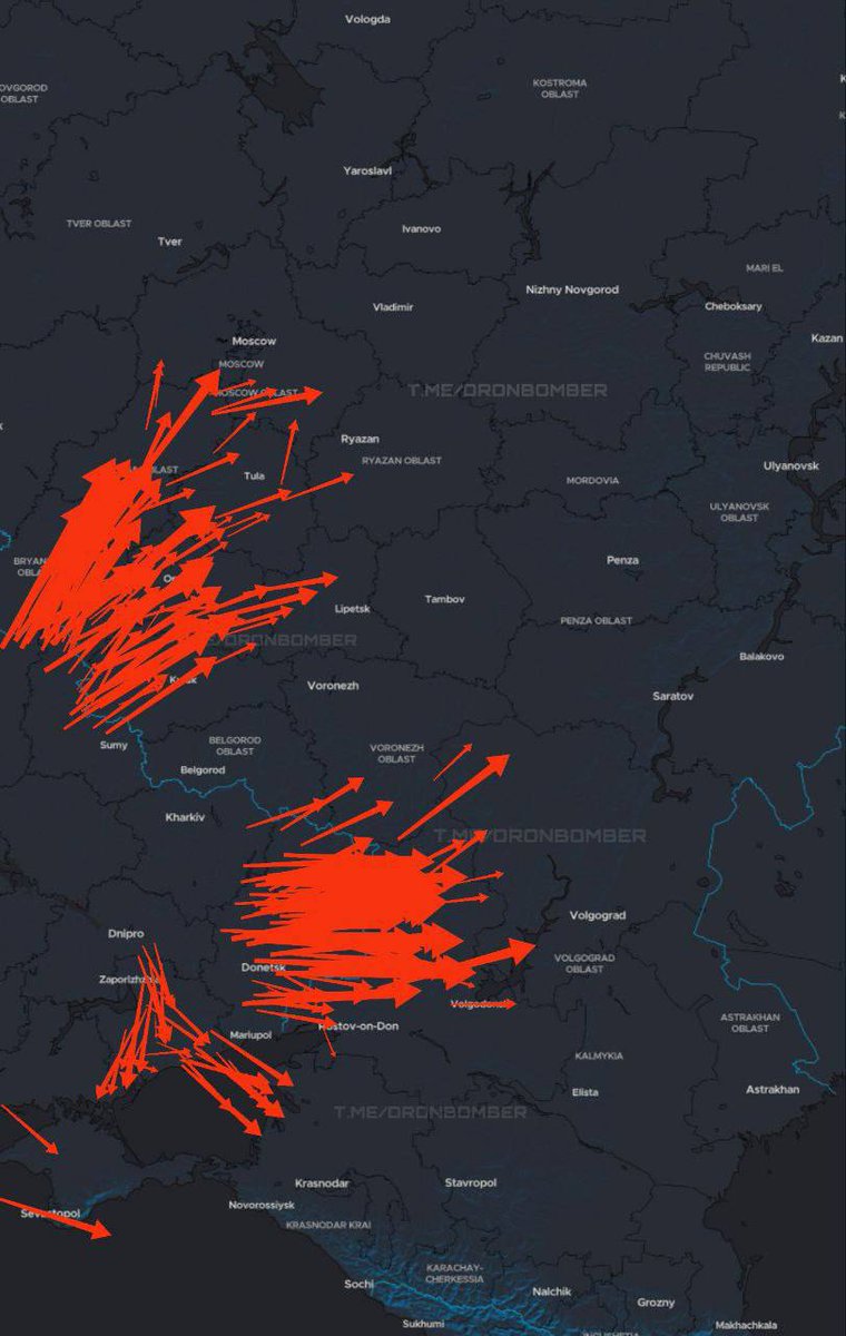 markito0171's tweet image. 🇷🇺⚔️🇺🇦
incoming & outgoing long range attack drones tonight