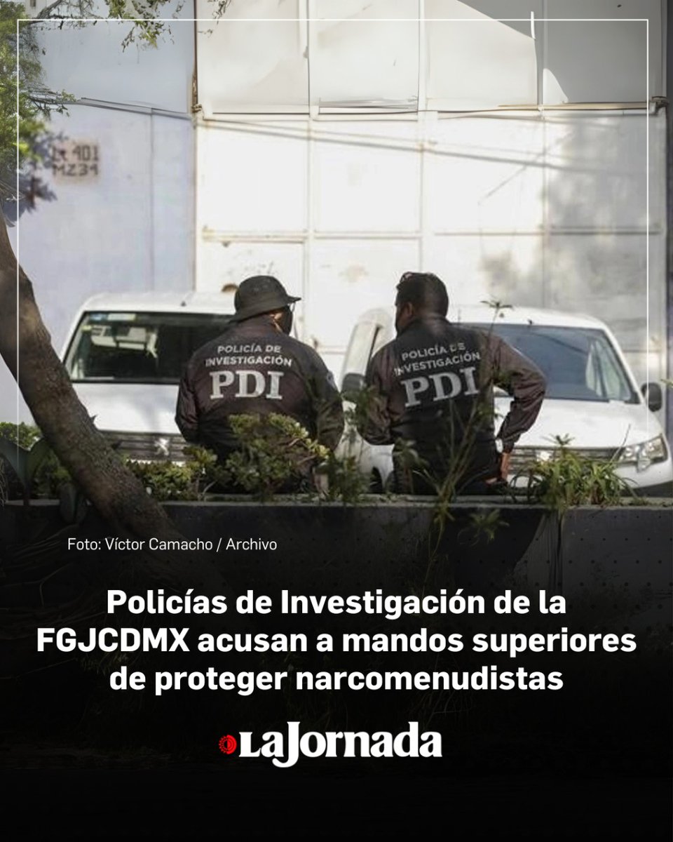 lajornadaonline's tweet photo. 🚨⚖ Agentes de la Policía de Investigación acusan a altos mandos de proteger puntos de venta de droga, conocidos como "tienditas", en zonas como la colonia Roma. También advierten de cateos manipulados con siembra de droga para justificar detenciones.

Lee la nota: https://t.co/917lS0srhU
