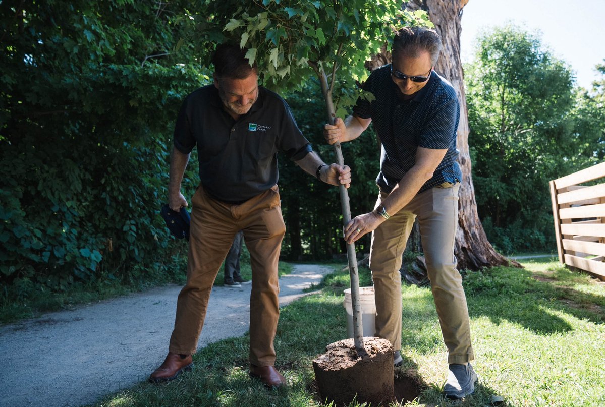 ToddJMcCarthy's tweet image. Together with MPP @stcrawford2, we planted a red maple tree to mark Bronte Creek Provincial Park’s 50th anniversary.
Established in 1975, Bronte Creek has a rich history of connecting people with nature. In 2002, the park expanded to include a campground, now offering 144…