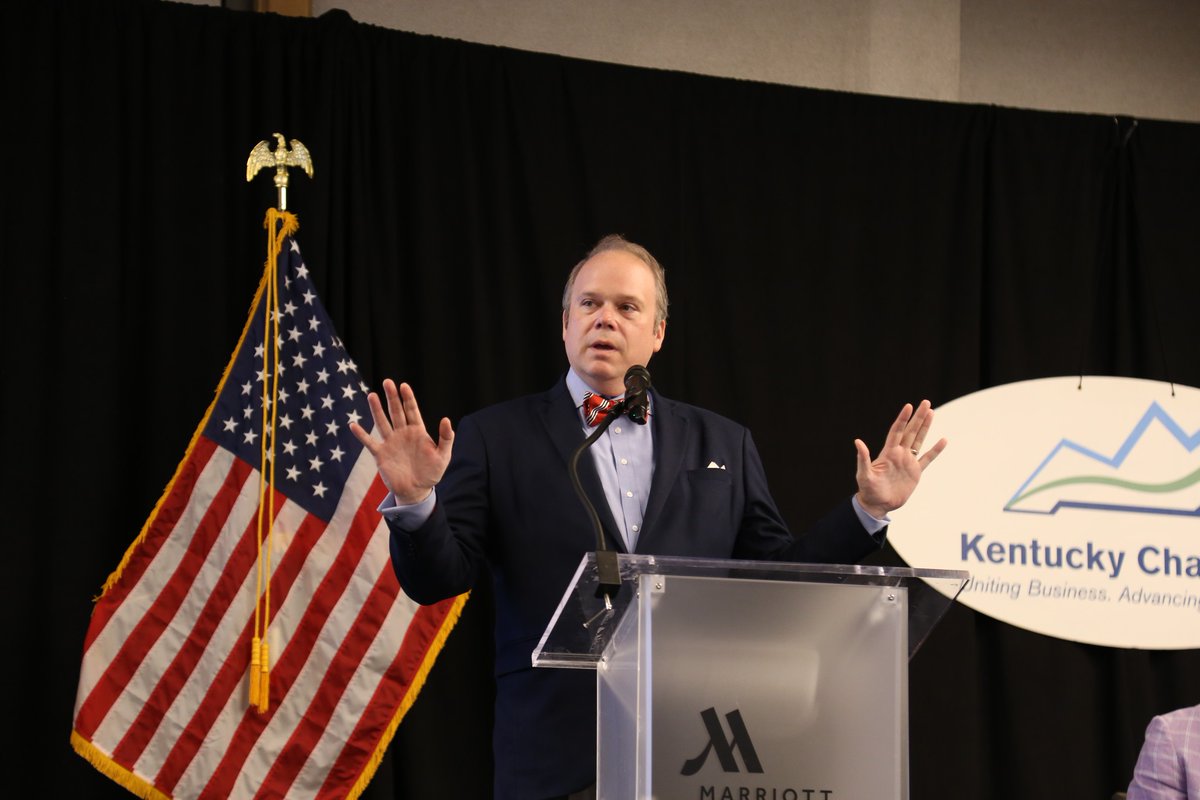 KyChamber's tweet image. The Kentucky Chamber’s Board of Directors—comprised of more than 60 business leaders from diverse industries across the state—convened today to hear an update on the Chamber’s ongoing efforts to advance the Commonwealth as well as remarks from featured guests, @universityofky…