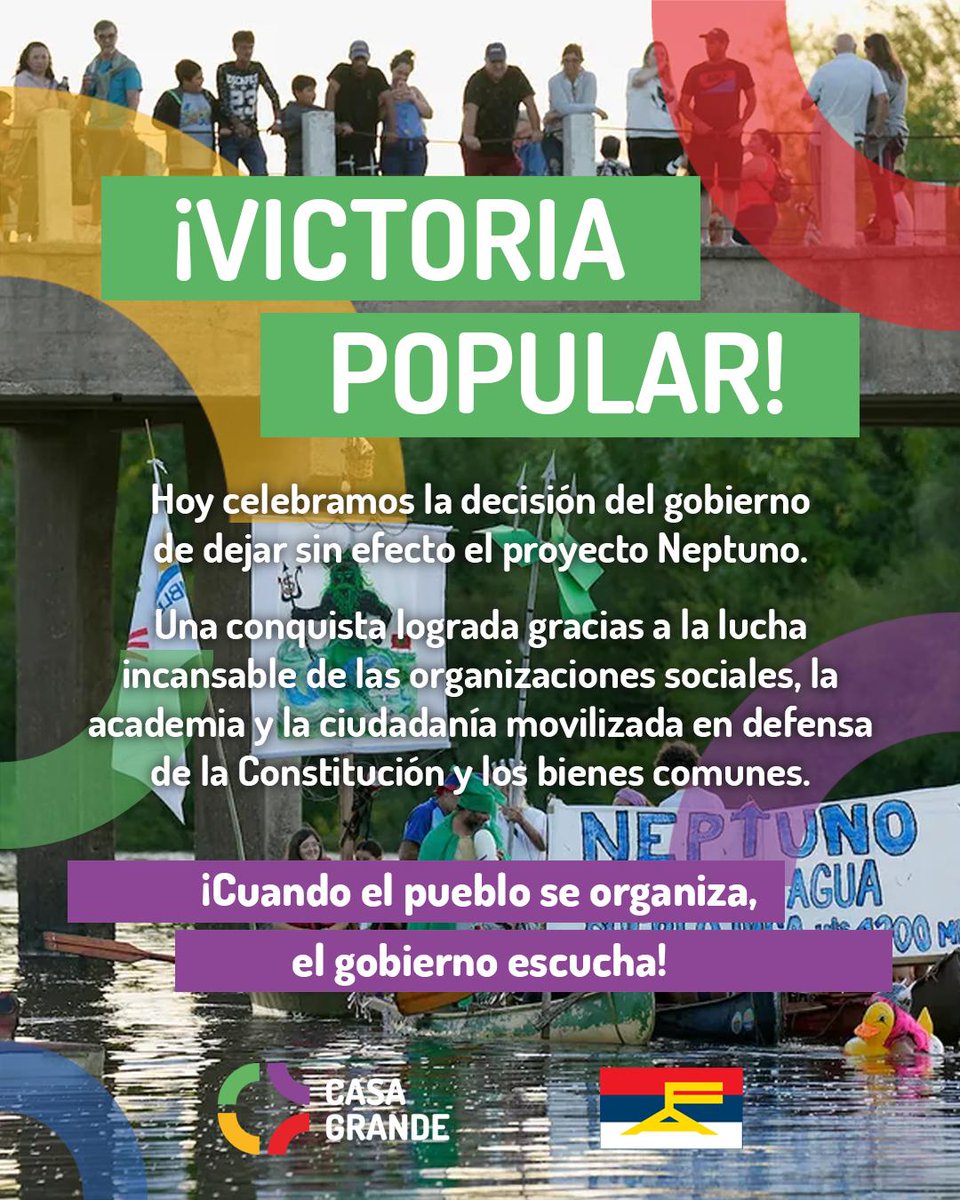 El agua sigue siendo un bien común.
✊💧 #NeptunoNoVa