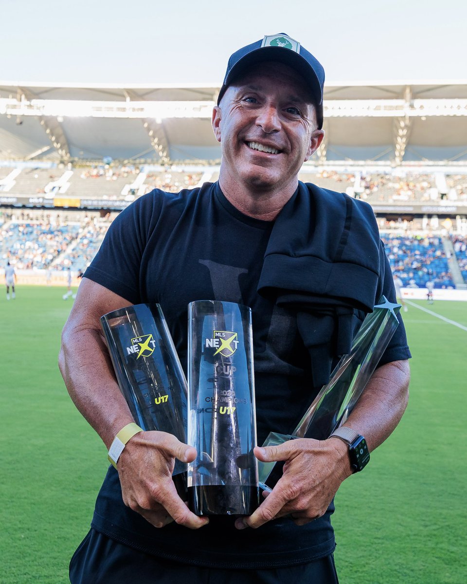 LAGalaxyAcademy's tweet image. Coach Shaun Tsakiris, the only Academy coach in @MLSNEXT history to win three MLS NEXT Cup Championships in a row πππ
Best of luck in all your future endeavors, Coach Shaun.