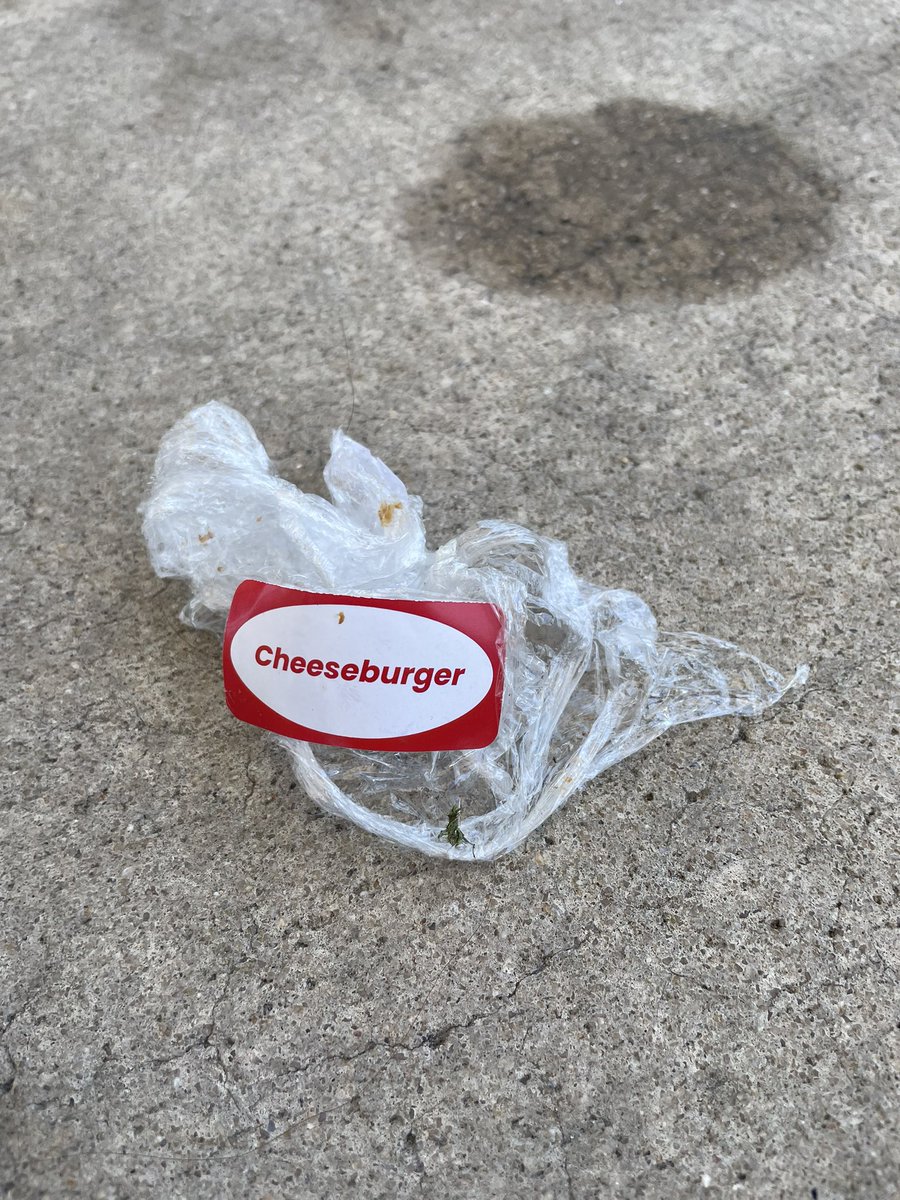 SilenttScott's tweet image. By the end of the week I usually feel like this gas station cheeseburger wrapper.