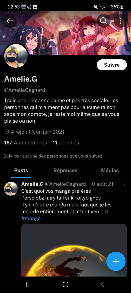 DarkFate_Off's tweet image. Salut tous le monde,
Juste pour vous dire, ce compte @AmelieGagnard est mon ancien compte, je n&apos;y ai plus accès donc pas la peine de le suivre, ce compte ne sert plus à rien.

À plus.