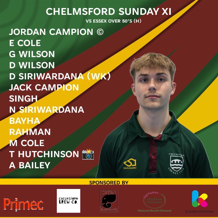 This weeks teams, 6 sides go out Saturday and Sunday is President’s Day!