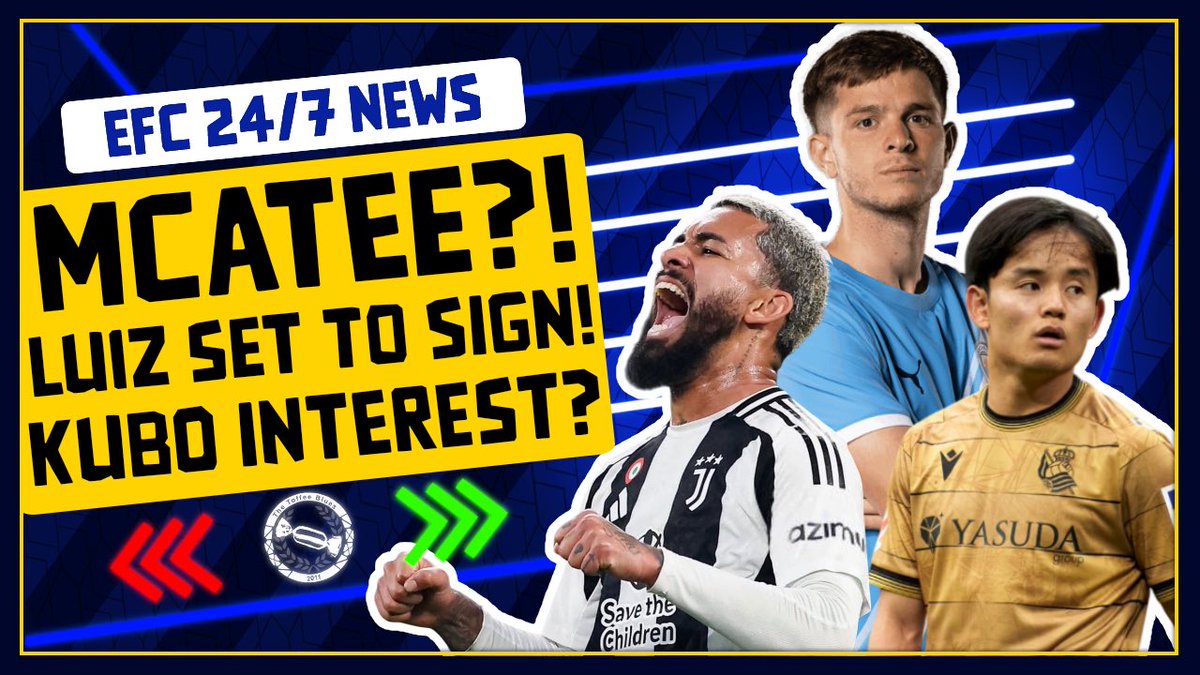 🎥MCATEE TOP TARGET! LUIZ SET TO SIGN? KUBO WANTED! | EFC 24/7 News Report - <a href="/olliehayes_/">Ollie</a> brings you the latest news and rumours

🏴󠁧󠁢󠁥󠁮󠁧󠁿McAtee
🇧🇷Douglas Luiz 👀
🇯🇵Kubo

👇Watch Now👇
youtu.be/0thGsM0TKwA?si…