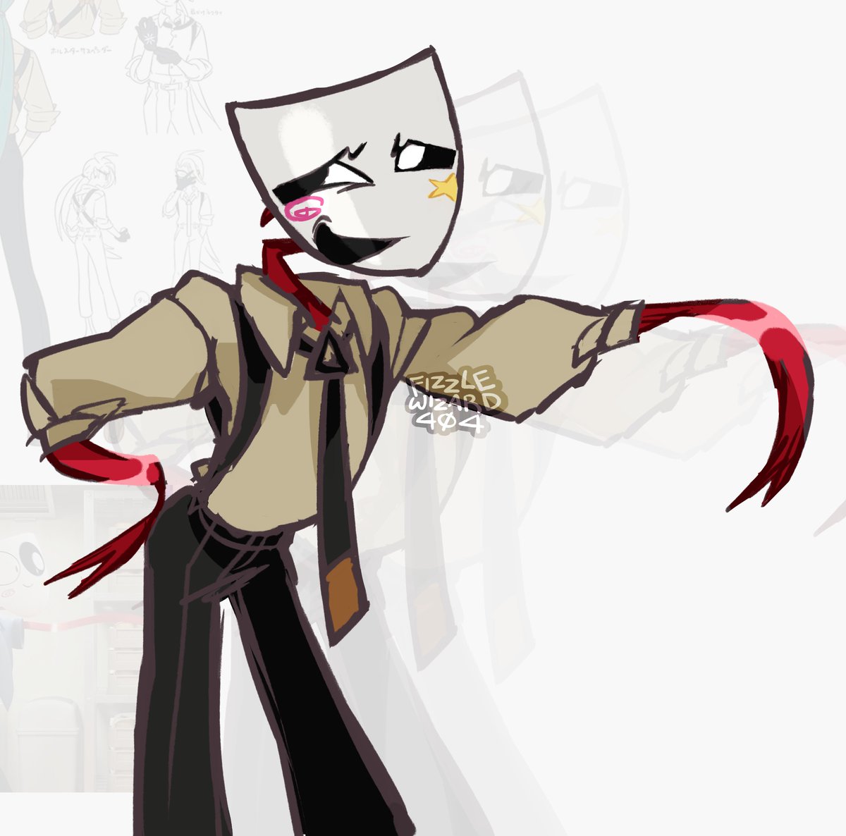 drew Gangle in Rika(pokemon s&amp;v)'s outfit. i need to eat something
#TADC #TheAmazingDigitalCircus #Gangle