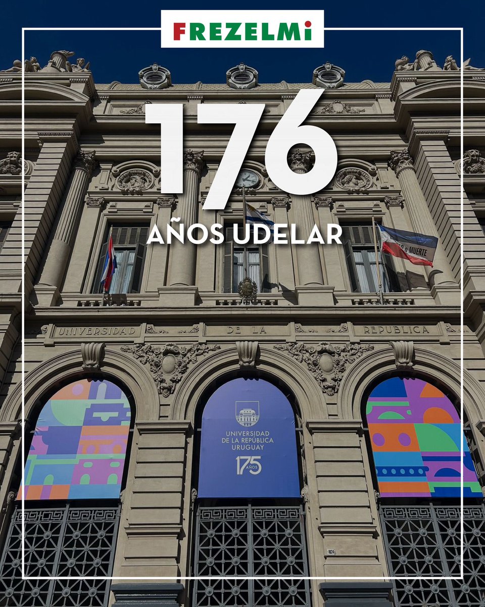 18 de julio 1849 - 2205 
176 años de la <a href="/Udelaruy/">Universidad de la República</a> 

Principal institución de Educación Superior de nuestro país y de la creación del 80% del conocimiento científico nacional.

Sigamos construyendo más Universidad pública, autónoma y cogobernada.