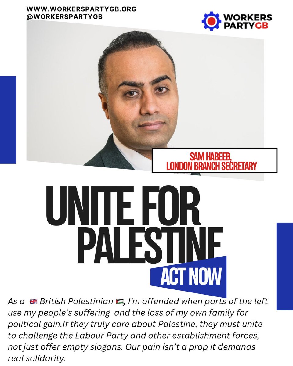 WPB_London's tweet image. As a 🇬🇧 British Palestinian 🇵🇸, I’m offended when parts of the left use my people’s suffering and the loss of my own family for political gain.If they truly care about Palestine, they must unite to challenge the Labour Party & other establishment forces, not just offer slogans