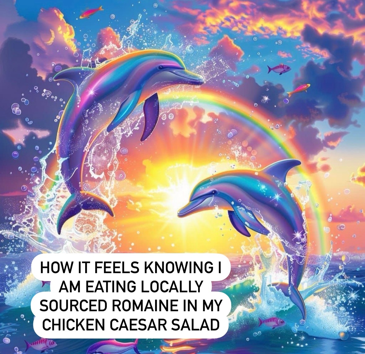 When you tap into the abundance of the universe, and it tastes just like fresh romaine and Caesar dressing 🥬 🥰