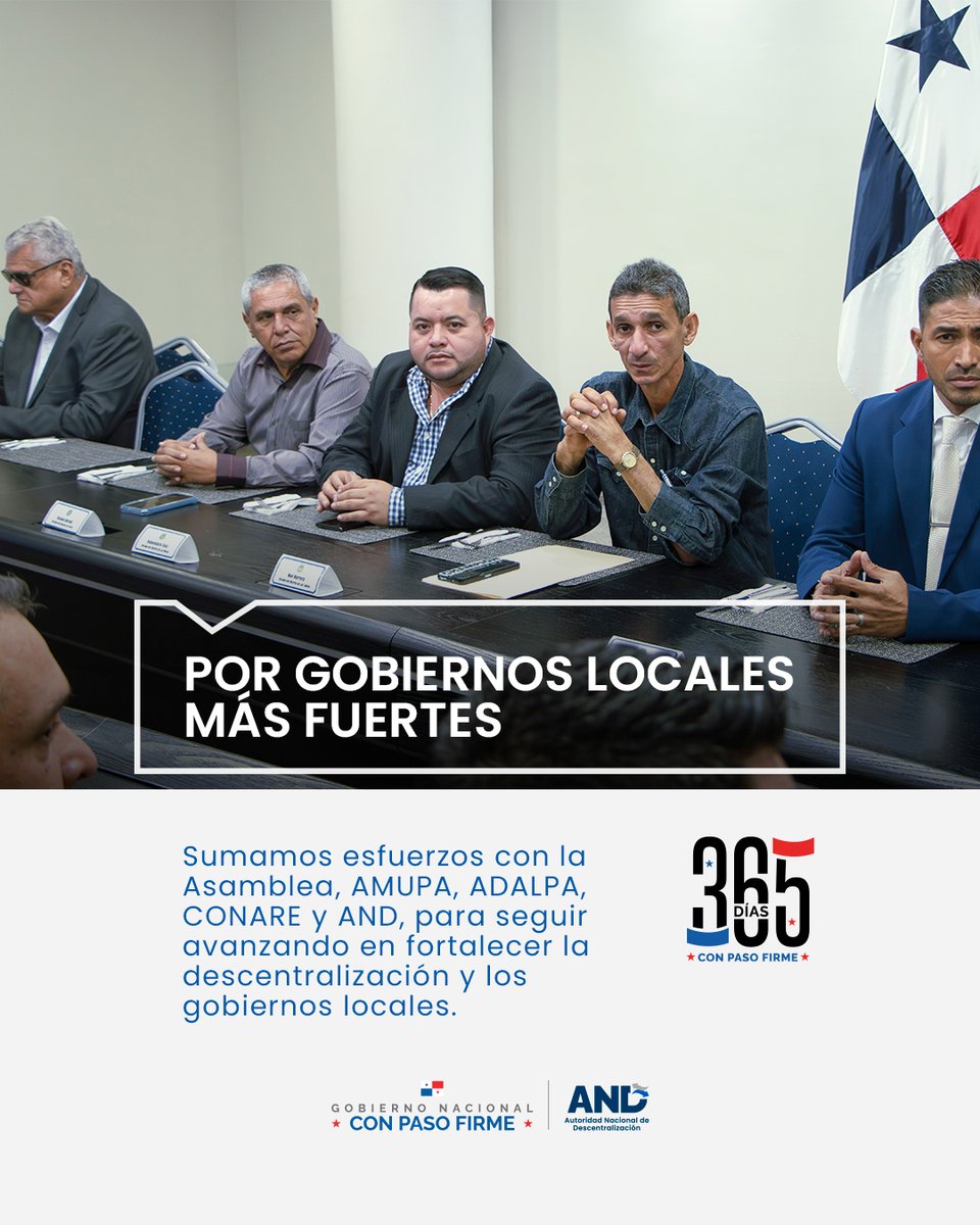 La Asamblea Nacional de Diputados, AMUPA, ADALPA, CONARE y AND unimos esfuerzos para fortalecer la descentralización y a los gobiernos locales, porque comunidades fuertes construyen un mejor país.
#ConPasoFirme