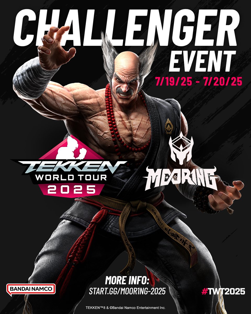 BNEesports's tweet image. 🥊Ready for more #TWT2025 action?!
Challenger Event: MOOR1NG 2025
📍 Location ➡️ Antananarivo, Madagascar
🗓️ : July 19 - 20
Tune in! ⬇️
youtube.com/@tekkenmadagas…
twitch.tv/teamsp00ky
Find out more: start.gg/MOOR1NG-2025
