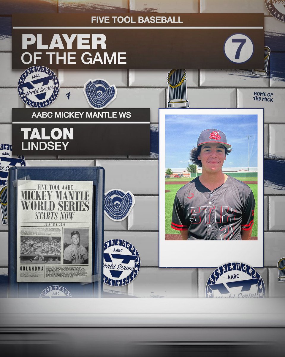 FiveToolOK's tweet image. #MantleWS F: @StixBaseballTX South 2027 Prospects 7, Driving Force Scout 4
PoG: Talon Lindsey 3 IP, 5K, 2H, 0R