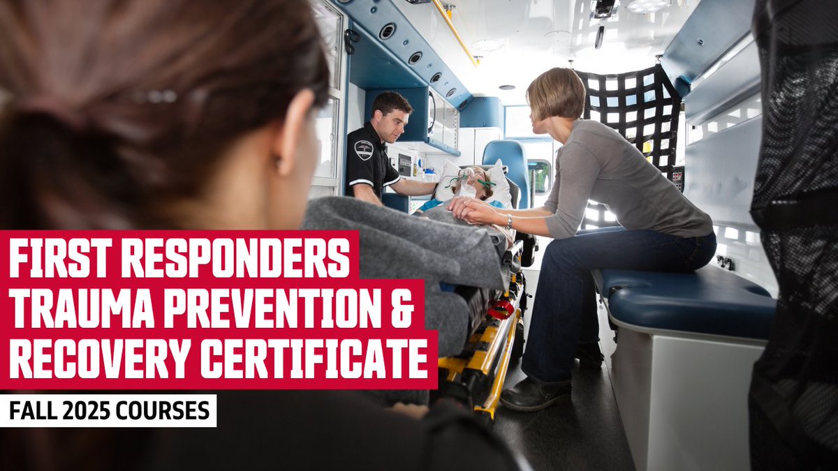 CS_SFU's tweet image. First responders, develop your personal resiliency to trauma. Our flexible online courses begin this fall and are now open for registration. ow.ly/enre50WqYba