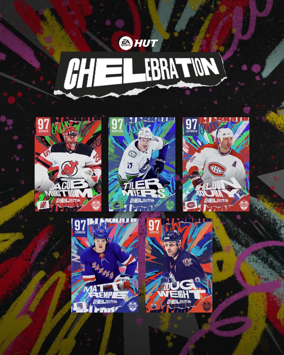 EASPORTSNHL's tweet image. CHELebrate Good Times ๐
With some Major and BIG stars across the league โญ
Now LIVE in #NHL25 ๐ด