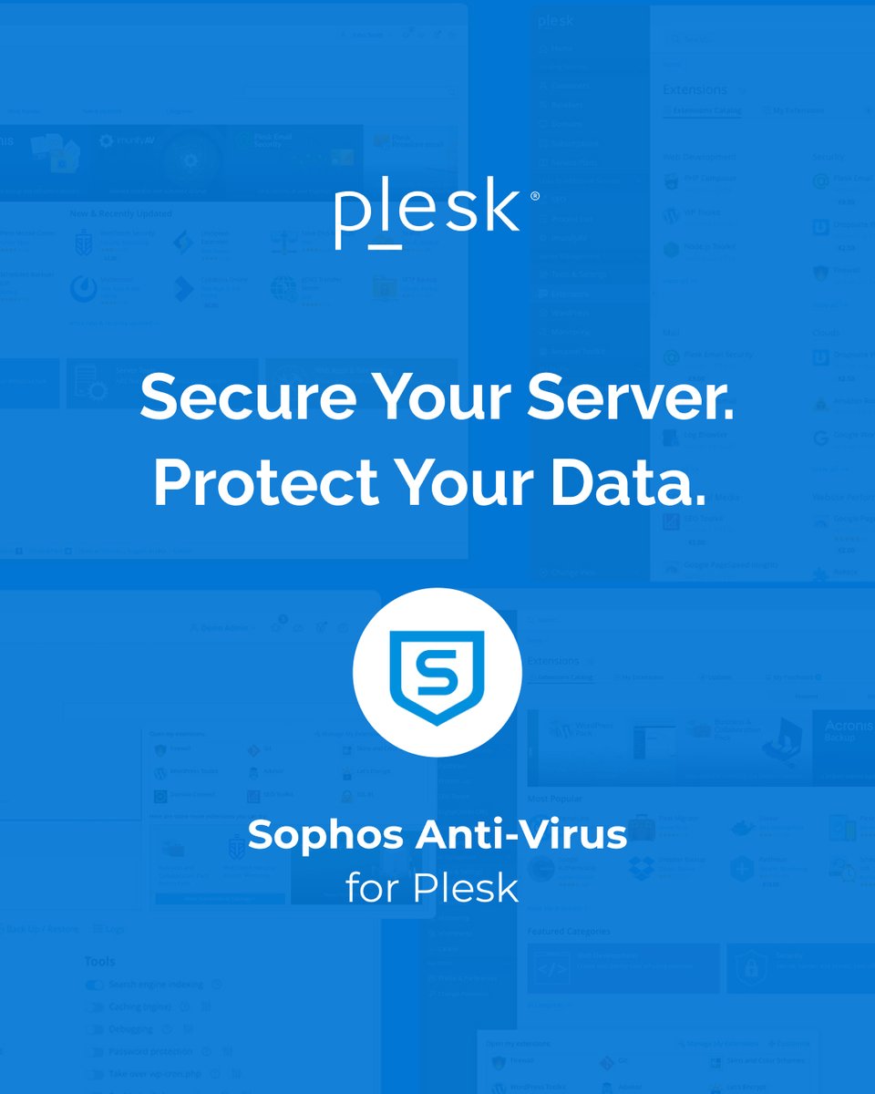 Don't let email threats compromise your server! Sophos Anti-Virus for #Plesk offers essential, always-on protection against mail server viruses, malware, &amp; spyware. Seamlessly integrated, it keeps your server fast and secure.
Learn more &amp; purchase: b.link/qjui95sc