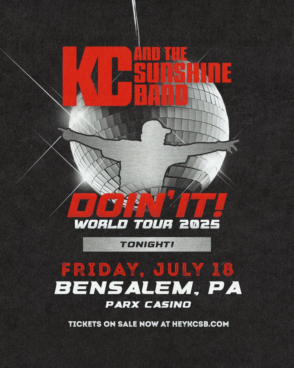Next stop: Bensalem, PA! Catch us tonight at Parx Casino on the #DOINITWORLDTOUR!