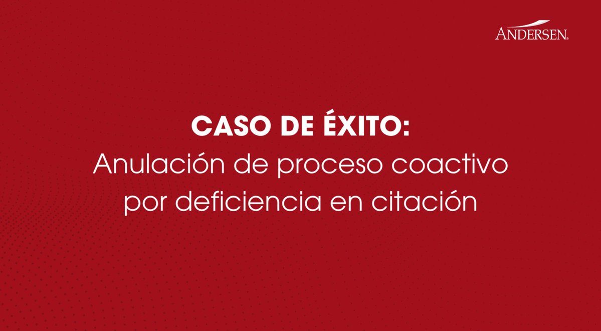Andersen_EC's tweet image. 🎯#CasodeExito
🏆Nuestro equipo de litigios logró un nuevo caso de éxito para la firma, tratándose de la nulidad de un proceso coactivo que afectaba a una empresa fabricante de bebidas.
▶️Nuestro Senior Legal, Marcelo Orellana, comparte más detalles.
youtu.be/IfGhvGtDNFc
