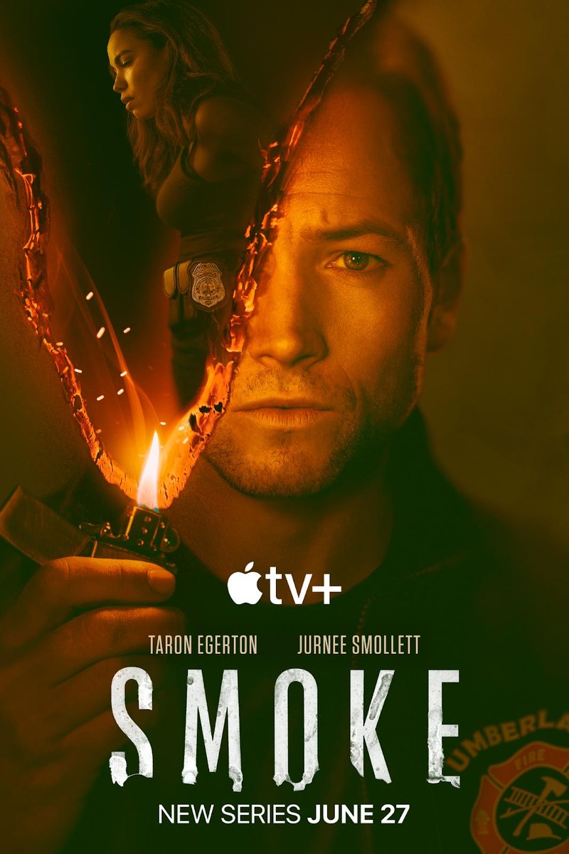 mynnoj's tweet image. A person On Here said this show was good but it seems to be "Dexter, but with fire" and for some reason Taron Egerton is doing Robert Pattinson's voice from Mickey 17.