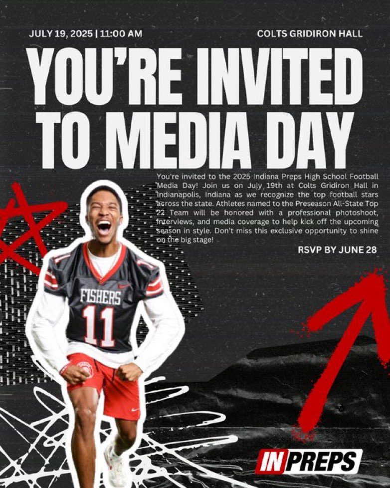 Myles Mclaughlin (@mylesmclaughl20) on Twitter photo Super excited to be at the <a href="/IndianaPreps/">Indiana Preps</a> media day tomorrow! Thankful for the invite and to be named pre season top 22 all state!!!
<a href="/CoachSiwicki/">ADAM SIWICKI</a> <a href="/BristerCade/">Cade Brister</a> <a href="/GoodrowCaden/">Caden Goodrow</a> <a href="/CoachBWilson/">Brad Wilson</a> <a href="/CoachLFox/">Landon Fox</a> <a href="/HunterKendall44/">Coach Hunt🙏🏿</a> <a href="/CoachDalton25/">Coach Dalton</a> <a href="/CoachKarlMofor/">Coach Mo</a> <a href="/CoachJayBanks/">Jalen Banks</a> <a href="/CoachLeno_UTM/">Lenon James Jr.</a> Super excited to be at the <a href="/IndianaPreps/">Indiana Preps</a> media day tomorrow! Thankful for the invite and to be named pre season top 22 all state!!!
<a href="/CoachSiwicki/">ADAM SIWICKI</a> <a href="/BristerCade/">Cade Brister</a> <a href="/GoodrowCaden/">Caden Goodrow</a> <a href="/CoachBWilson/">Brad Wilson</a> <a href="/CoachLFox/">Landon Fox</a> <a href="/HunterKendall44/">Coach Hunt🙏🏿</a> <a href="/CoachDalton25/">Coach Dalton</a> <a href="/CoachKarlMofor/">Coach Mo</a> <a href="/CoachJayBanks/">Jalen Banks</a> <a href="/CoachLeno_UTM/">Lenon James Jr.</a>
