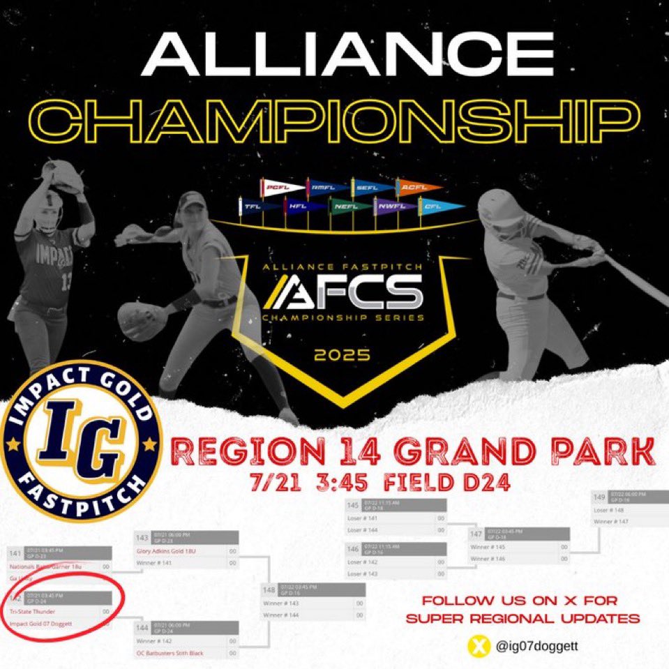 Looking forward to being back at Alliance  Nationals!