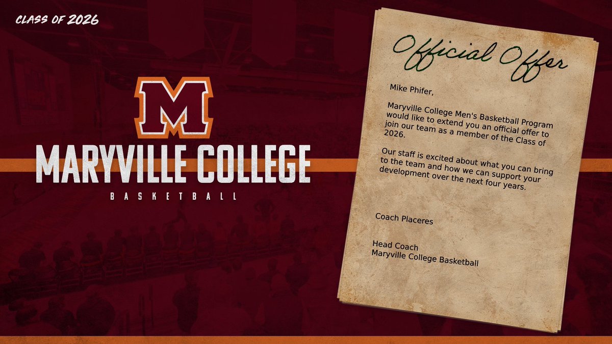 Blessed and Thankful to receive and offer from Maryville College. Thank you to <a href="/McCoachPlaceres/">Raul Placeres</a> for the opportunity to play at the next level.