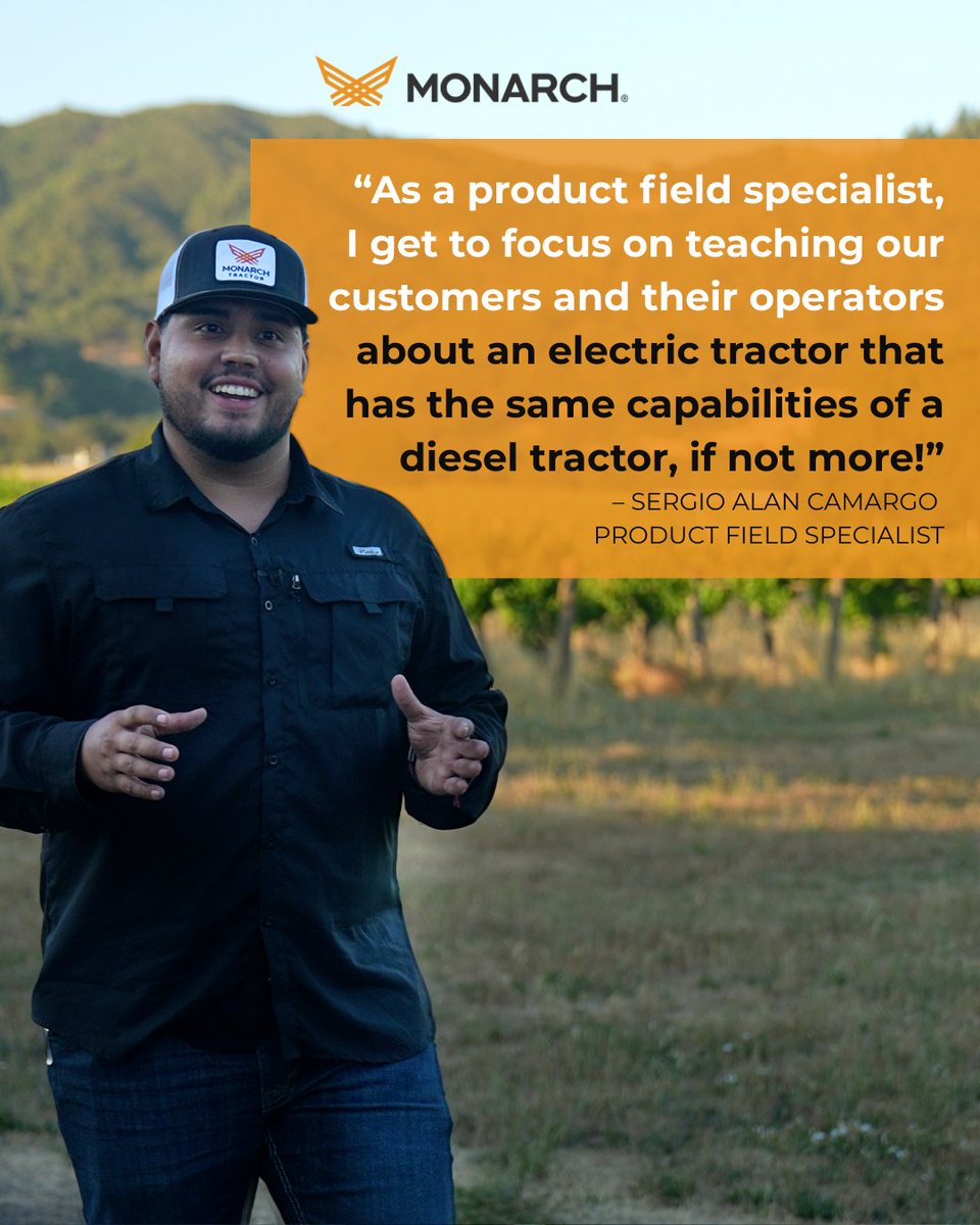 MonarchTractor's tweet image. Our Product Field Specialists don’t just support the technology — they enable it. 💡 From vineyard rows to dairy lanes, they’re on the ground with customers, making sure every operator gets the most from the MK-V tractor. 
#MonarchTractor #FieldSupport #CustomerSuccess