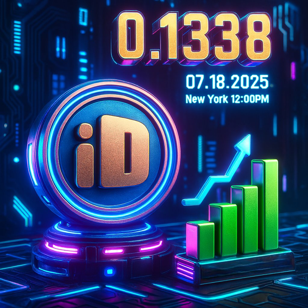 idplanet_world's tweet photo. π ID Token Hits $0.1338!
π
July 18, 2025 β π½ New York 12:00PM
π Smart Contract:
0xfc780a061b9c212dd7c3afef2943b9cdceca4260
#IDToken #CryptoSurge #Web3 #GameFi #BullRun #idx #idc #id https://t.co/IxIEPfUF74