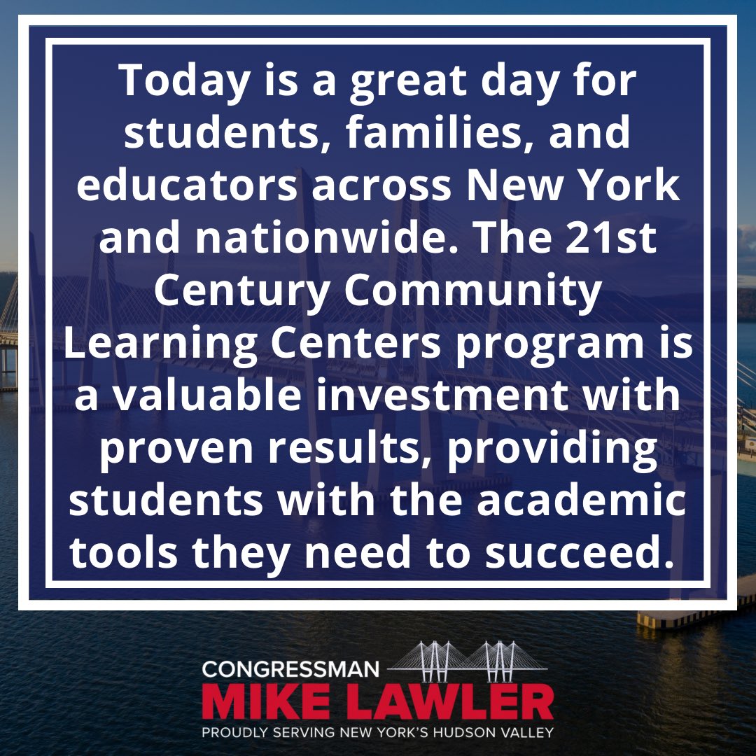 RepMikeLawler's tweet image. I would like to thank President Trump for responding promptly to our request to release the funding, recognizing the importance of these programs for our children’s futures. As always, I remain committed to ensuring students have every opportunity for success.