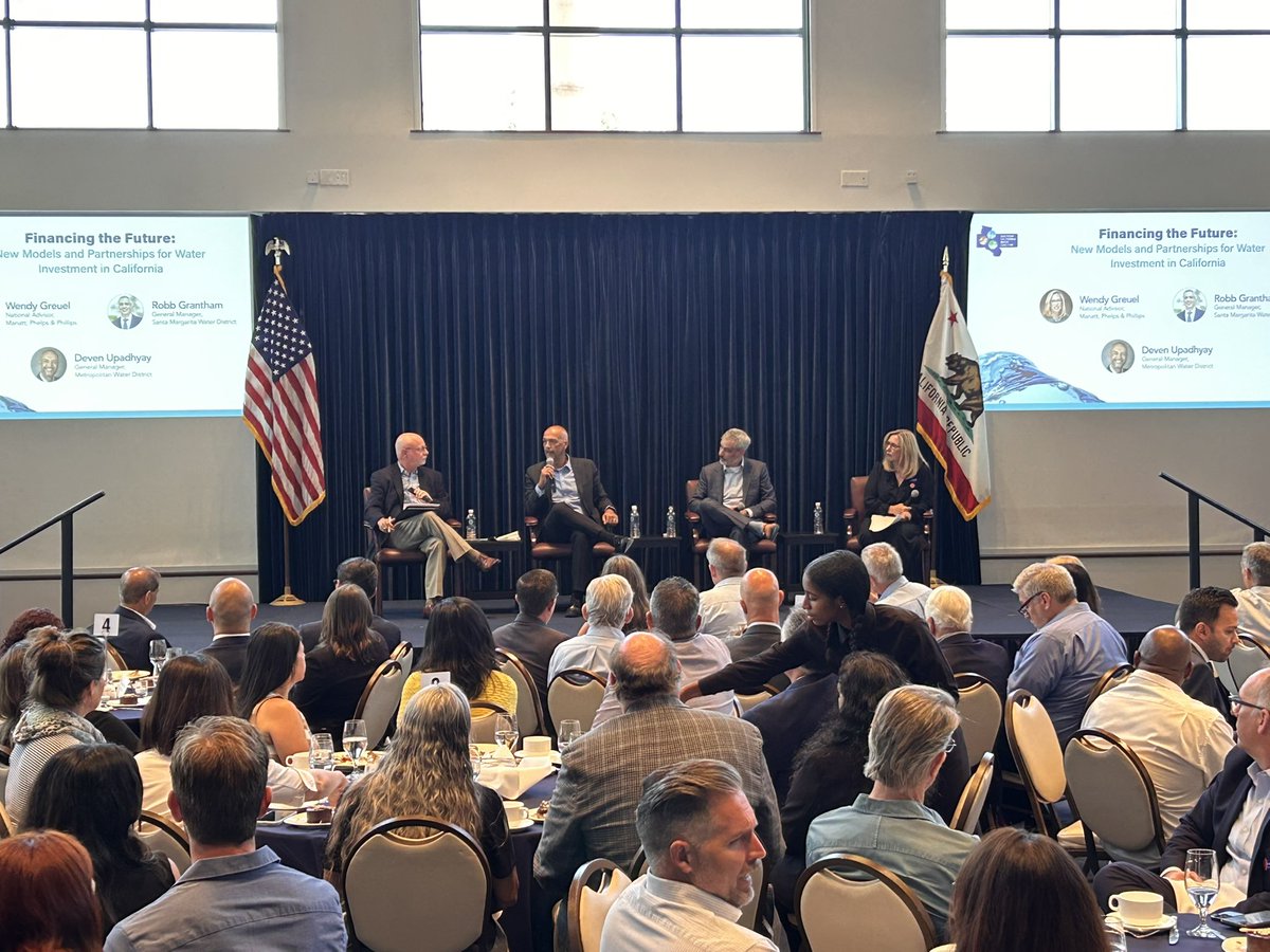 mwdh2o's tweet image. GM Deven Upadhyay participating in an engaging discussion at @SoCalWaterComm event today on “Financing the Future: New Models and Partnerships for Water Investment in California.” #CAWater