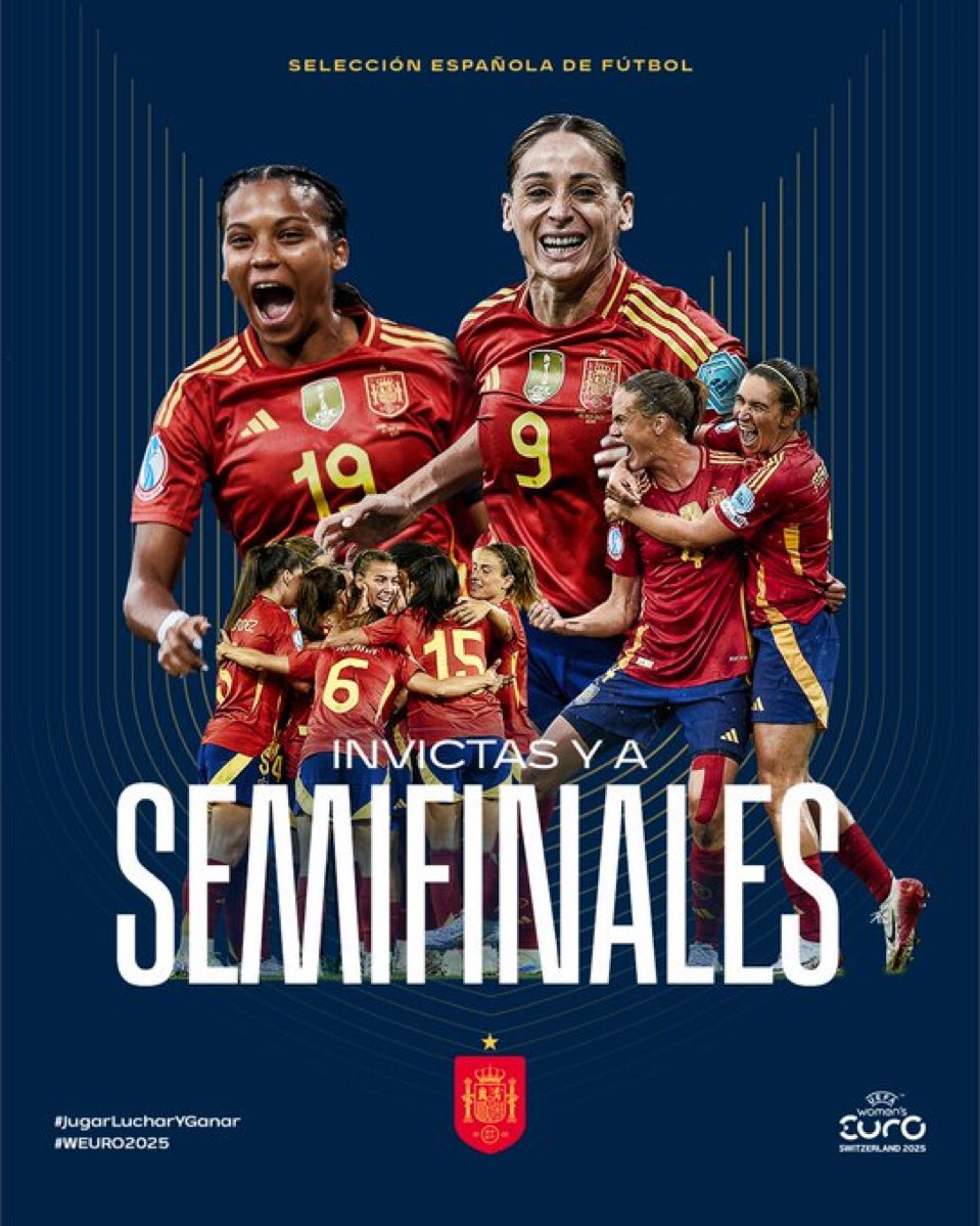 Paula Martínez (@paumtnez_) on Twitter photo 📊 Segundas semifinales de la historia para la <a href="/SEFutbolFem/">Selección Española Femenina de Fútbol</a> en una Eurocopa
▫️Hay que remontarse casi 30 años, a 1997, en una edición de la Euro con 8 selecciones donde las españolas acabaron cayendo vs Italia 2-1
⭐️ Ante Francia o Alemania, España podrá hacer más historia 📊 Segundas semifinales de la historia para la <a href="/SEFutbolFem/">Selección Española Femenina de Fútbol</a> en una Eurocopa
▫️Hay que remontarse casi 30 años, a 1997, en una edición de la Euro con 8 selecciones donde las españolas acabaron cayendo vs Italia 2-1
⭐️ Ante Francia o Alemania, España podrá hacer más historia