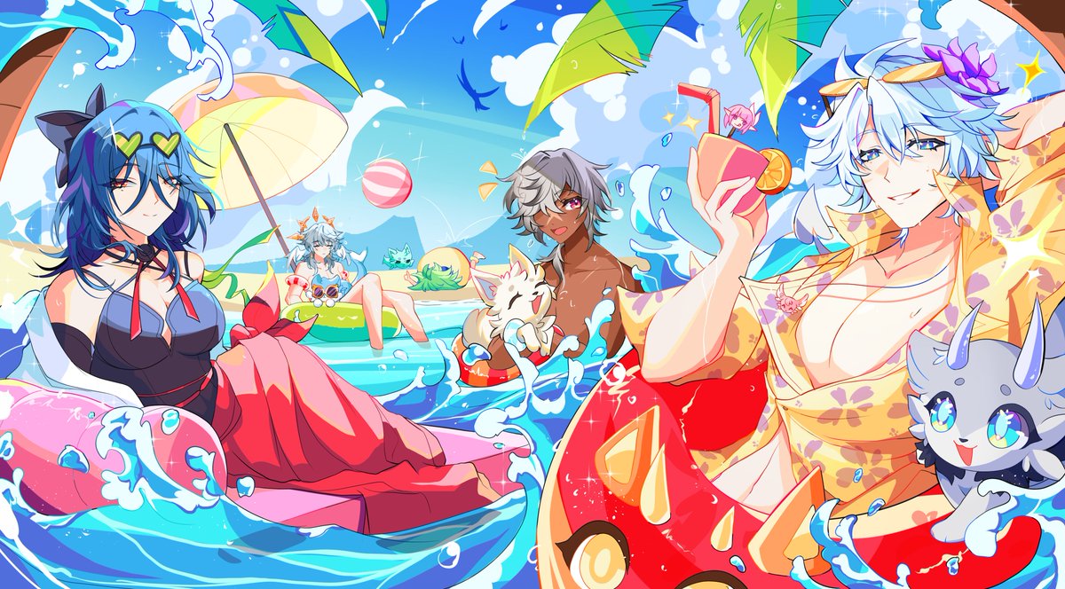 oversaltedcat's tweet image. hsr beach episode when
#HonkaiStarRail