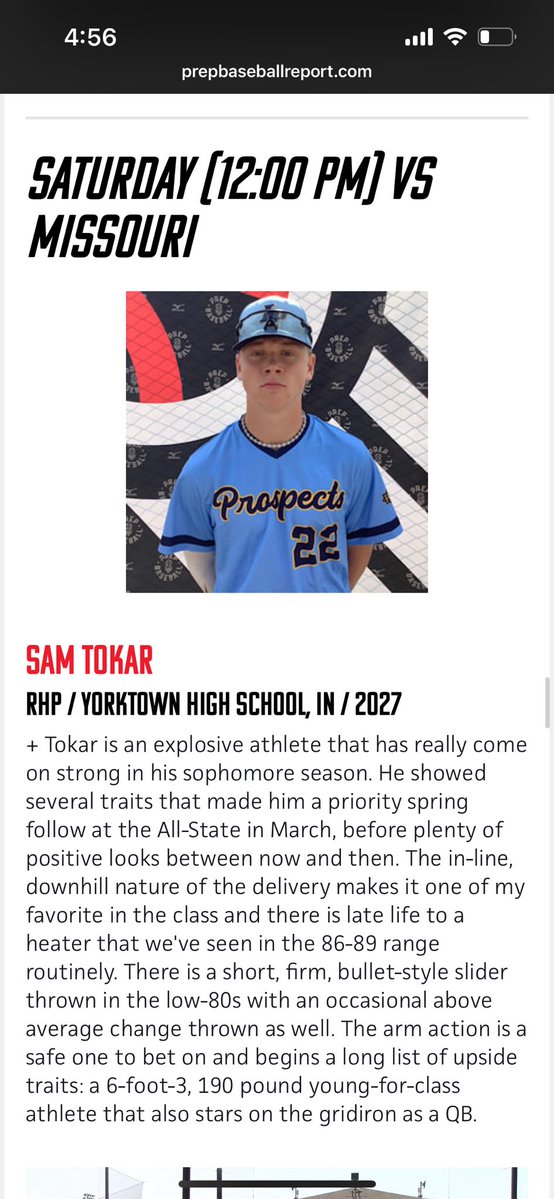 Sam Tokar (@samtokar_22) on Twitter photo Thank you <a href="/CTrinkle23/">Cooper Trinkle</a> for the write up. Excited for my start with Team Indiana this Saturday. Thank you <a href="/CTrinkle23/">Cooper Trinkle</a> for the write up. Excited for my start with Team Indiana this Saturday.