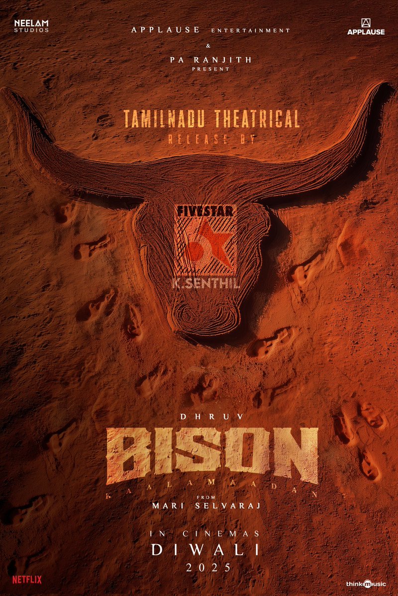 Deepanboopathy's tweet image. The legacy of #BisonKaalamaadan is all set to roar across Tamil Nadu this Diwali! 🦬💥
Can’t wait for this powerful film by @mari_selvaraj and team, releasing on October 17! 🎆🔥
#BisonKaalamaadanFromDiwali
#BisonKaalamaadanOnOct17
#BisonKaalamaadan
@5starsenthilk…