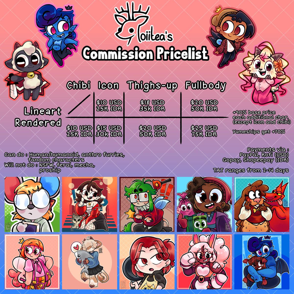 loiitea_'s tweet image. Updating again because I made some changes.. also added a chibi option and a discount for yumeships :>
Reshares are very much appreciated!!
#digitalart #opencommission