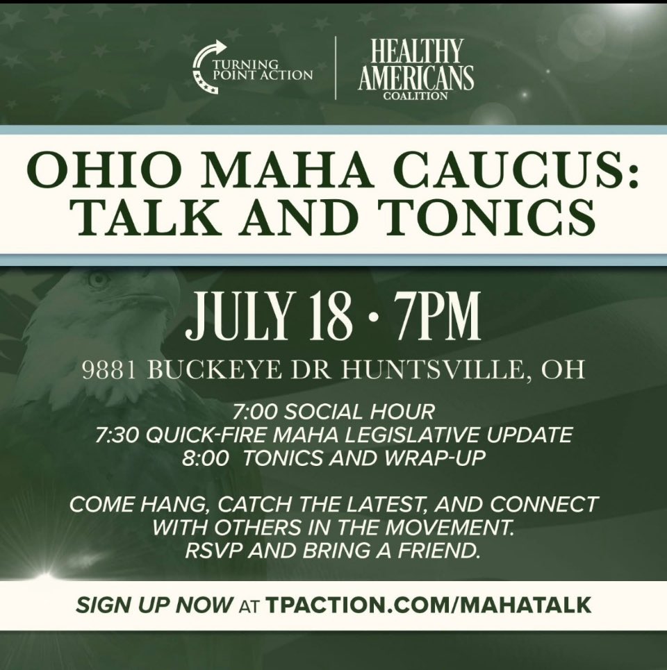 Lear4Liberty's tweet image. Ohio’s grassroots MAHA caucus and Turning Point hosted the Ohio House of Representatives MAHA Caucus tonight! Great speakers, wonderful guests, beautiful location hosted by Eddie and Wezlynn Davis at Indian Lake. Reps Barhorst, Click, Lear and Matthews attended with @JoshuaLisec…
