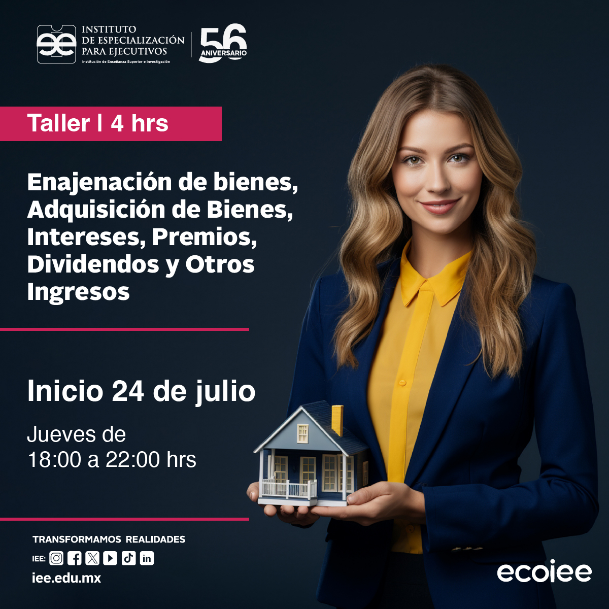 💸   ¿Tienes ingresos por venta de bienes, intereses o dividendos?
Aprende a declararlos correctamente y evita sanciones.
📊 ¡Taller disponible!
📲 ¡Inscríbete hoy!
 Contacto:📱81 8348 0212 
✉️martha.sanchez@iee.edu.mx