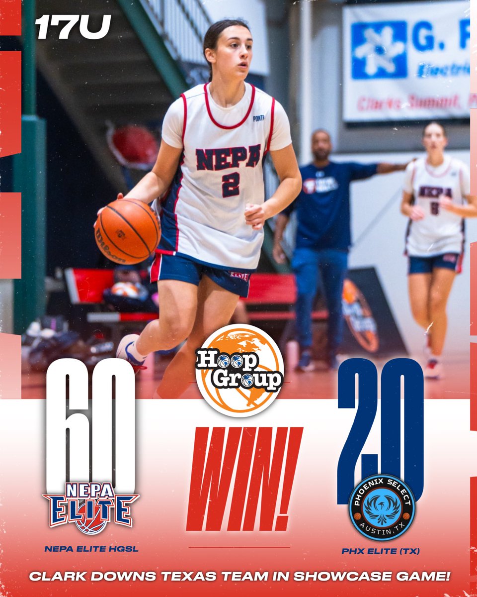 17U HGSL Clark def. PHX Elite (TX), 60-20

Dominant first showcase game in AC — up 35–15 at half, allowed just 5 points in the second 👀🔥

Top performers:
<a href="/KaitlynBindas14/">Kaitlyn Bindas</a> – 12pts (5-8 FG), 2ast, stl
<a href="/WarpusMaggie/">Maggie Warpus</a> – 8pts, 7reb, 4ast
<a href="/Castellani34/">Cora Castellani</a> – 9pts, 5stl, 3reb, 3ast
