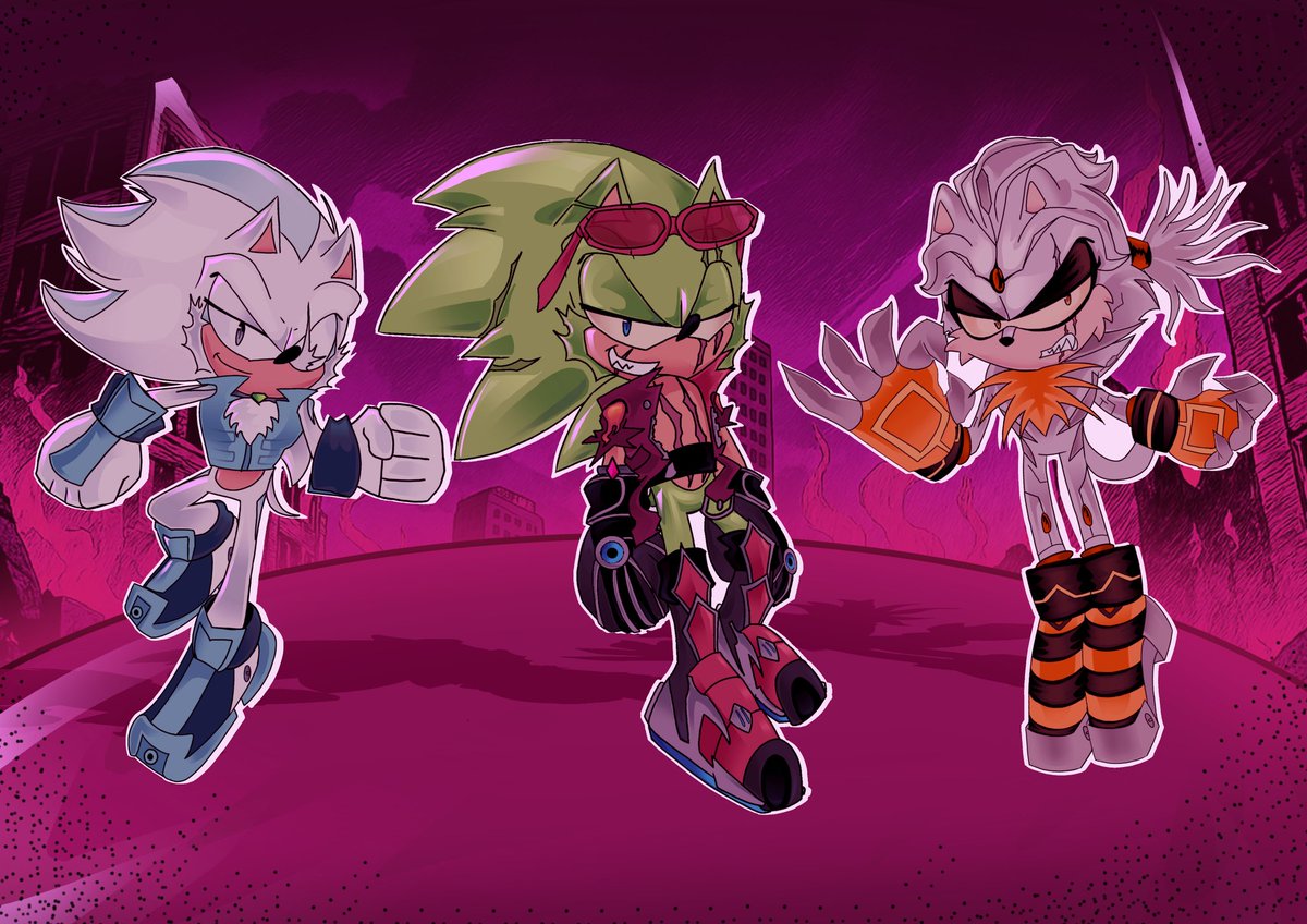 fanatic100and2's tweet photo. This is my takes on a Scourge au and my takes on anti Shadow and anti silver here we have glare aka anti shadow and sterling the mink aka anti silver #Scourgethehedgehog #antimobius #antisilver #antishadow https://t.co/ZpA1V8orIO