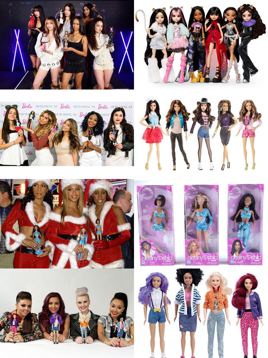 a2kcami's tweet image. Girl Groups with their dolls: 

KATSEYE (2025)
Fifth Harmony (2014)
Destiny’s Child (2001)
Little Mix (2012)