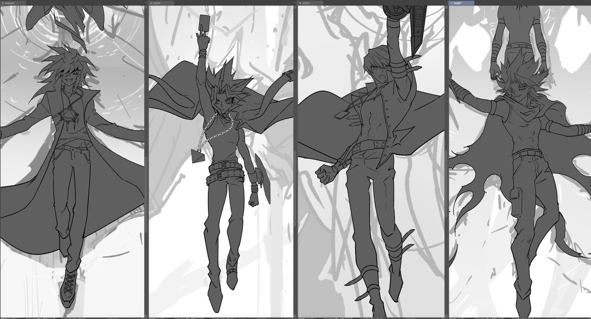 hakuku's tweet image. since tsuda ken is coming to ANYC im finally........... making YGO prints 👁️👄👁️