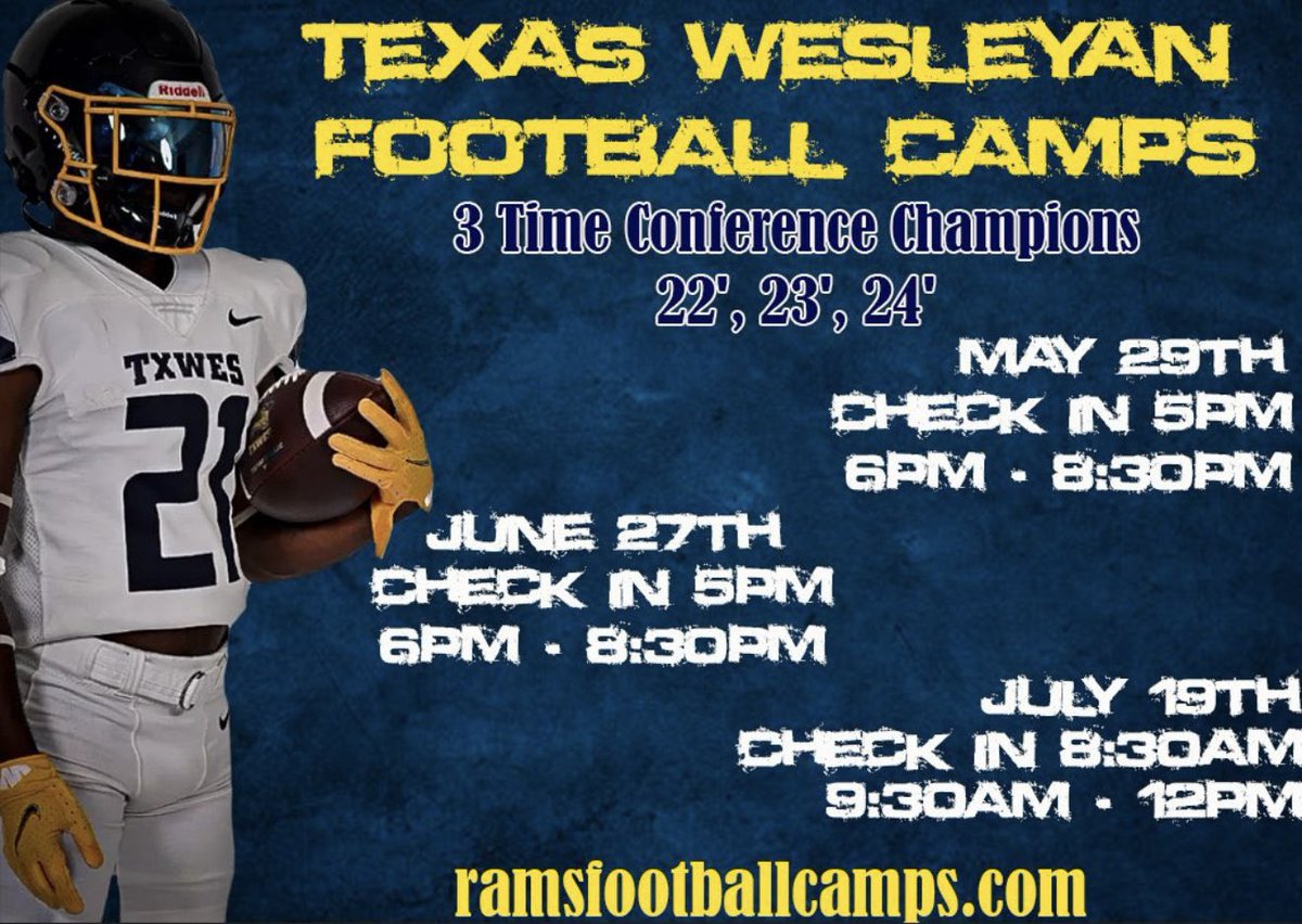 Mikel “Kell” Winbush C/O 2027 (@kell_702) on Twitter photo I will be at <a href="/TxWesFootball/">TxWes Football</a> camp tomorrow. Ready to work, compete & earn it. ⭐️
<a href="/Coach_RGlover/">Ryan Glover</a> <a href="/Coach_Lewis5/">Judah Lewis</a>
<a href="/CoachJRWilliams/">Lawrence Williams</a> <a href="/CoachDT_TFB/">DT</a> <a href="/NDNFootball/">Waxahachie Football</a> <a href="/Tolleson20/">Coach Tolly 2⃣0⃣🇺🇸</a> <a href="/CoachMo2022/">Coach Mo</a> <a href="/TheZacWilliams/">Zac Williams</a> <a href="/FlightSkillz/">Coach Flight</a> <a href="/Phobbs09/">Phillip Hobbs</a> <a href="/Coast2Coasttc/">Stephon Johnson Coach J</a> <a href="/ScottRapp17/">Scott Rapp</a> <a href="/PrepRedzone/">Prep Redzone 🏈</a> <a href="/PrepRedzoneTX/">Prep Redzone Texas</a> I will be at <a href="/TxWesFootball/">TxWes Football</a> camp tomorrow. Ready to work, compete & earn it. ⭐️
<a href="/Coach_RGlover/">Ryan Glover</a> <a href="/Coach_Lewis5/">Judah Lewis</a>
<a href="/CoachJRWilliams/">Lawrence Williams</a> <a href="/CoachDT_TFB/">DT</a> <a href="/NDNFootball/">Waxahachie Football</a> <a href="/Tolleson20/">Coach Tolly 2⃣0⃣🇺🇸</a> <a href="/CoachMo2022/">Coach Mo</a> <a href="/TheZacWilliams/">Zac Williams</a> <a href="/FlightSkillz/">Coach Flight</a> <a href="/Phobbs09/">Phillip Hobbs</a> <a href="/Coast2Coasttc/">Stephon Johnson Coach J</a> <a href="/ScottRapp17/">Scott Rapp</a> <a href="/PrepRedzone/">Prep Redzone 🏈</a> <a href="/PrepRedzoneTX/">Prep Redzone Texas</a>