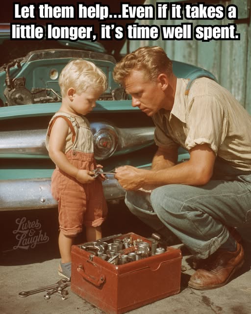 thegoonies99's tweet image. My old man would do this, and even though I would mess things up, he didn't care.