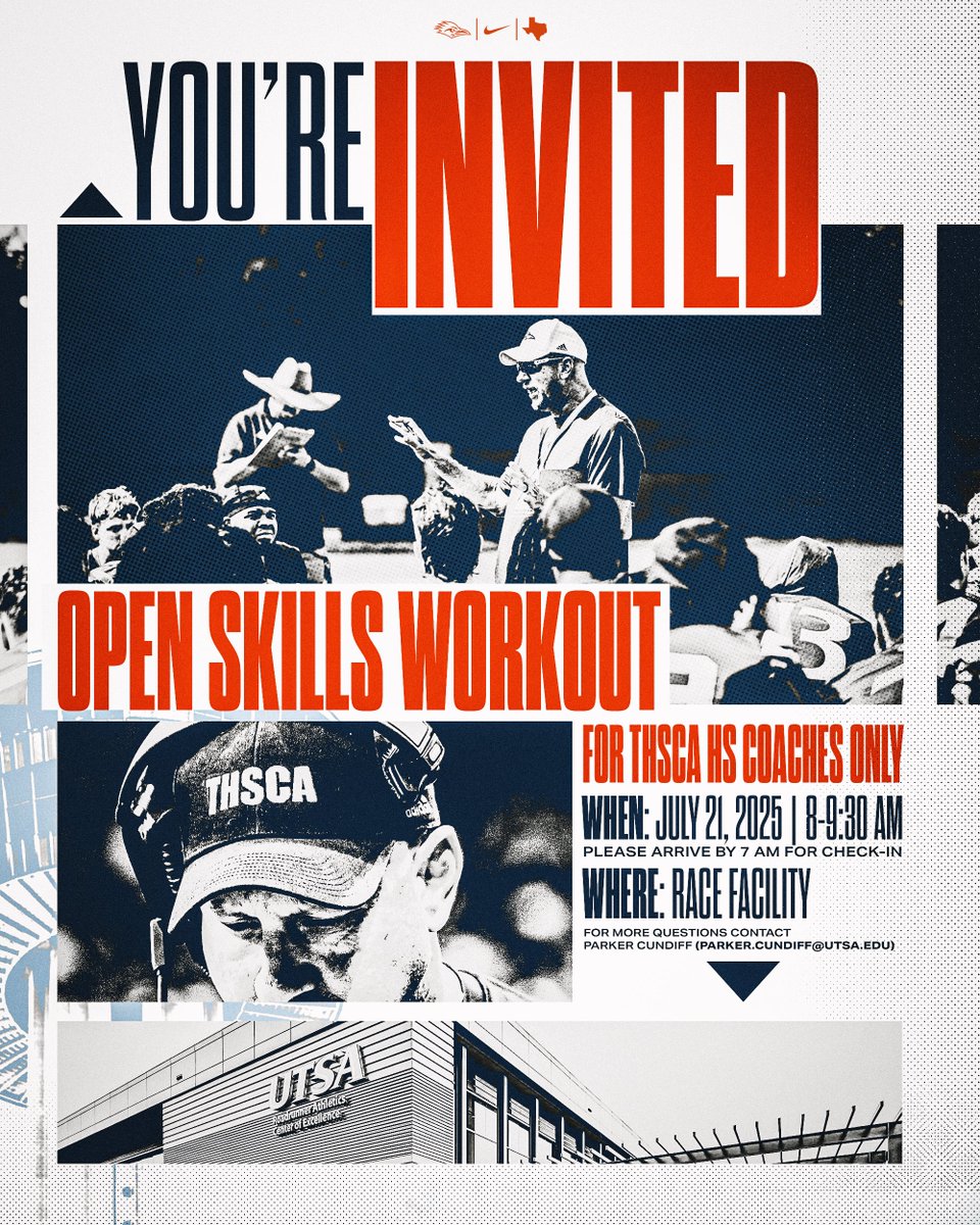 UTSAFTBL's tweet image. πͺππππππ πππ π»π―πΊπͺπ¨ πππππππ:
We will be having an open skills workout for all conference attendees! π
Please present your conference credential at the check-in
#210TriangleOfToughness x #THSCA