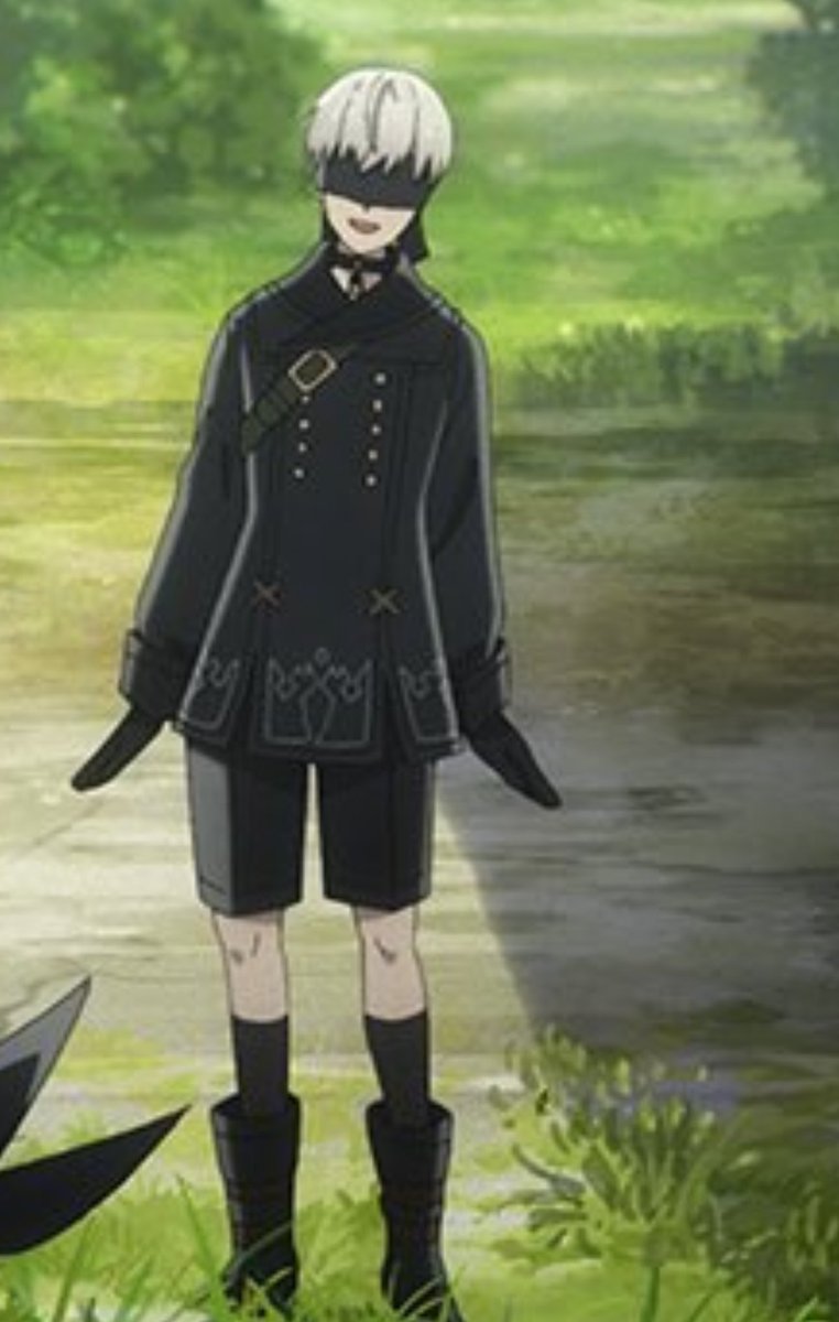 JacobTjv's tweet image. Next collab that uses NieR Automata should just take this exact pose of 9S and make him a two-handed sword