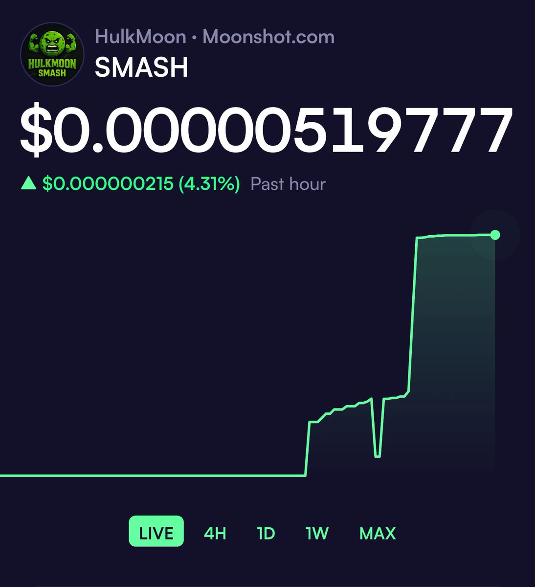 HulkSmashStocks's tweet photo. @moonshot https://t.co/YFNB7s93V1