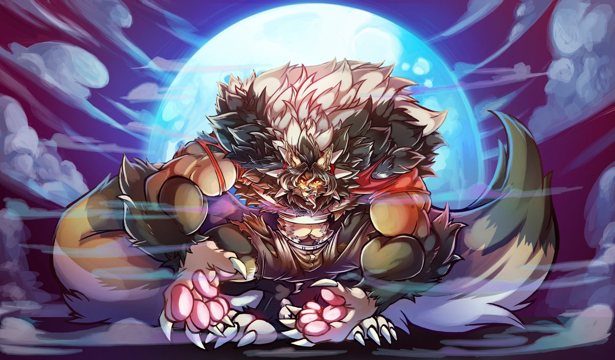 Doryuu_Z's tweet image. The moon goes up, the wolf comes out 🌕🐺
Absolutely phenomenal and beautiful piece of WereDor by @benbencoo!! I can’t get over how hard they KILLED this~ 🔥❤️