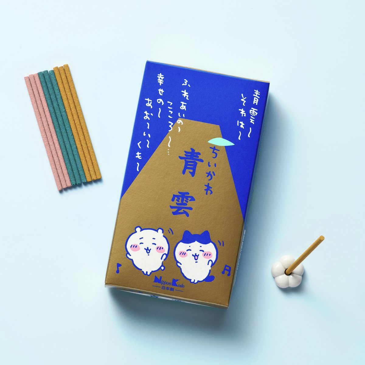 nipponkodo_jp's tweet image. ✨\【ちいかわ×青雲 再販のお知らせ】/✨
「お香 ちいかわ 青雲 45本入」を7月23日(水)~
日本香堂公式オンライン&以下日本香堂直営店にて順次再販致します😊…
