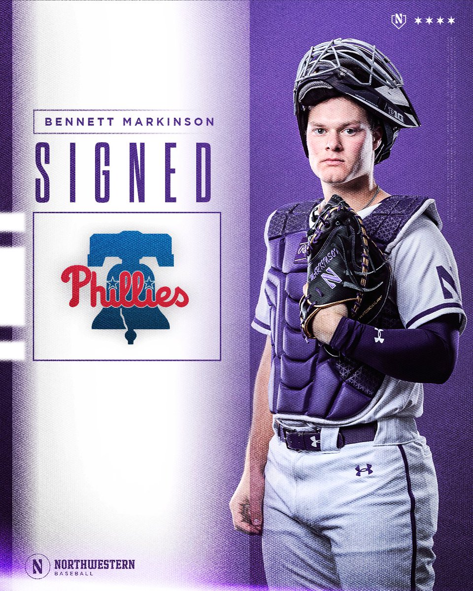 Northwestern Baseball (@nucatsbaseball) on Twitter photo SIGNED ✍️🔔
<a href="/bmarkinson9/">Bennett Markinson</a> has agreed to a free agent deal with the <a href="/Phillies/">Philadelphia Phillies</a>!
#ProCats | #RingTheBell SIGNED ✍️🔔
<a href="/bmarkinson9/">Bennett Markinson</a> has agreed to a free agent deal with the <a href="/Phillies/">Philadelphia Phillies</a>!
#ProCats | #RingTheBell